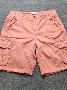 Four Steeds Cargo Shorts Womens 10 Coral Utility Pockets Casual Summer